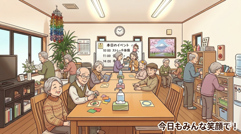 酒々井町のデイサービスでフロアクリーニング【施工事例】
