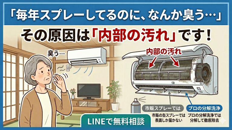 「毎年スプレーしてるのに、なんか臭う…」